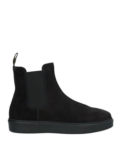Doucal's Man Ankle Boots Black Size 6 Leather In Black