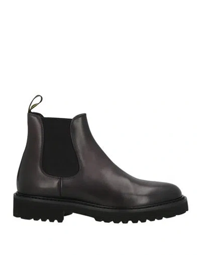 DOUCAL'S DOUCAL'S MAN ANKLE BOOTS BLACK SIZE 7 LEATHER
