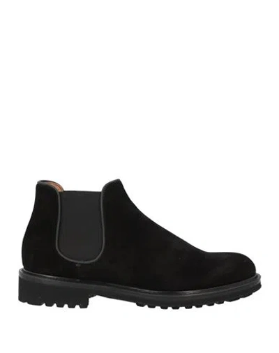 Doucal's Man Ankle Boots Black Size 10.5 Soft Leather In Black