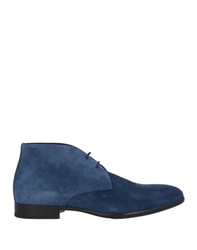 Doucal's Man Ankle Boots Blue Size 6 Leather