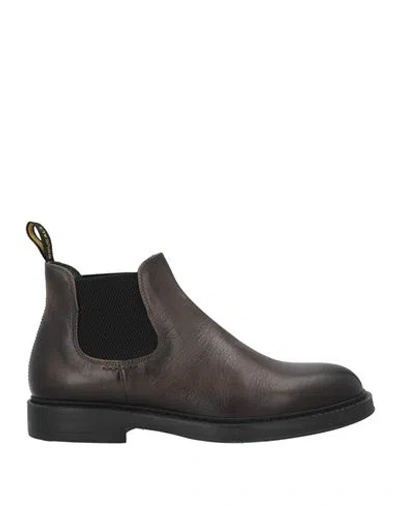 Doucal's Man Ankle Boots Charcoal Size 8 Leather In Grey