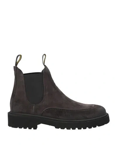 Doucal's Man Ankle Boots Charcoal Size 9 Leather In Gray