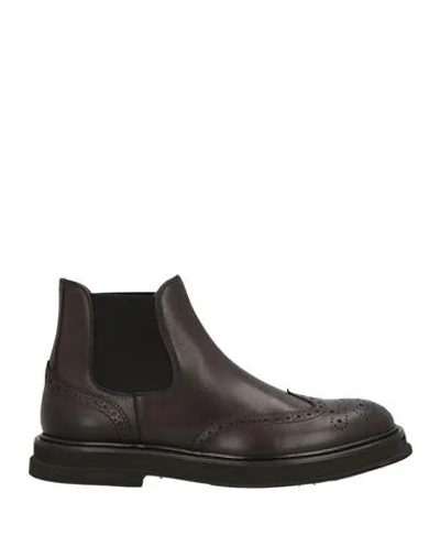 Doucal's Man Ankle Boots Dark Brown Size 8.5 Leather
