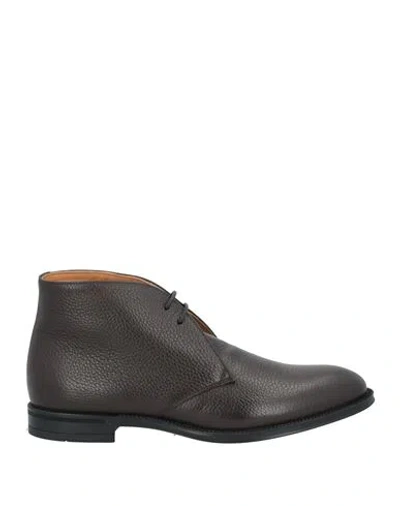 Doucal's Man Ankle Boots Dark Brown Size 9 Calfskin