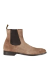 Doucal's Man Ankle Boots Khaki Size 12 Leather In Beige