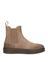 Doucal's Man Ankle Boots Khaki Size 9 Leather In Beige
