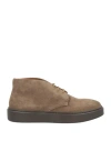 Doucal's Man Ankle Boots Khaki Size 9 Leather In Beige