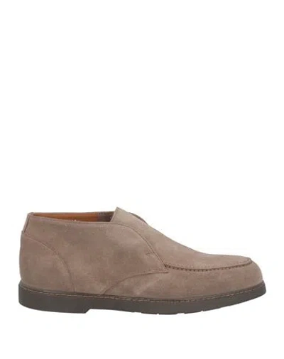 DOUCAL'S DOUCAL'S MAN ANKLE BOOTS KHAKI SIZE 9 LEATHER