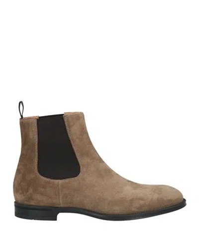 DOUCAL'S DOUCAL'S MAN ANKLE BOOTS KHAKI SIZE 7 LEATHER