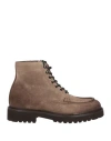 Doucal's Man Ankle Boots Khaki Size 9 Leather In Beige
