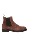 Doucal's Man Ankle Boots Light Brown Size 8.5 Leather In Beige