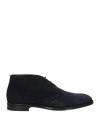 Doucal's Man Ankle Boots Midnight Blue Size 8.5 Soft Leather In Blue