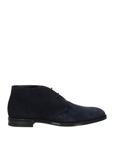 Doucal's Man Ankle Boots Midnight Blue Size 9 Leather