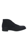 Doucal's Man Ankle Boots Navy Size 9 Calfskin In Navy Blue