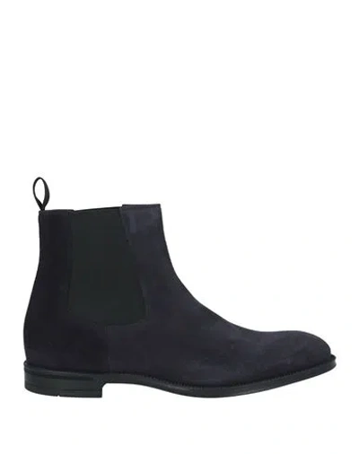 DOUCAL'S DOUCAL'S MAN ANKLE BOOTS NAVY SIZE 9 LEATHER