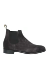 Doucal's Man Ankle Boots Charcoal Size 11 Leather In Steel Grey