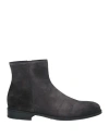 Doucal's Man Ankle Boots Charcoal Size 13 Leather In Grey