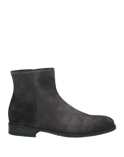 Doucal's Man Ankle Boots Charcoal Size 13 Leather In Grey