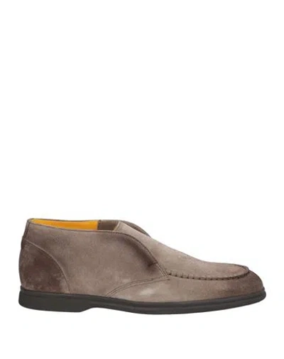 DOUCAL'S DOUCAL'S MAN ANKLE BOOTS TAUPE SIZE 9 LEATHER