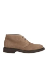 Doucal's Man Ankle Boots Taupe Size 9.5 Leather In Grey