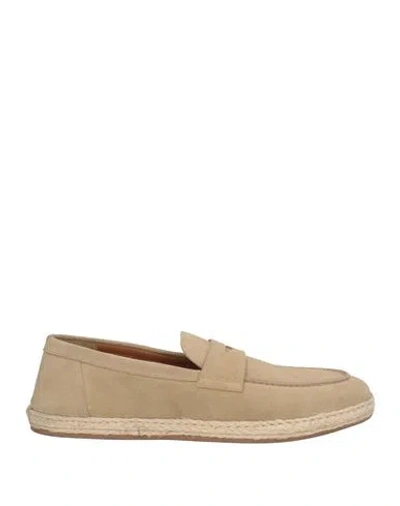 Doucal's Man Espadrilles Beige Size 9 Leather