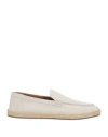 Doucal's Man Espadrilles Light Grey Size 9 Leather