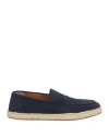 Doucal's Man Espadrilles Navy Size 8 Soft Leather In Blue