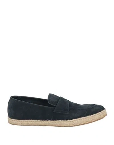 Doucal's Man Loafers Navy Size 6.5 Leather