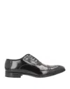Doucal's Man Lace-up Shoes Black Size 7 Soft Leather In Black