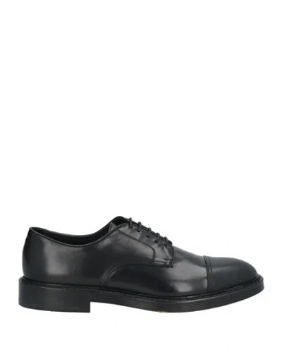 Doucal's Leather Derby Shoes In Black