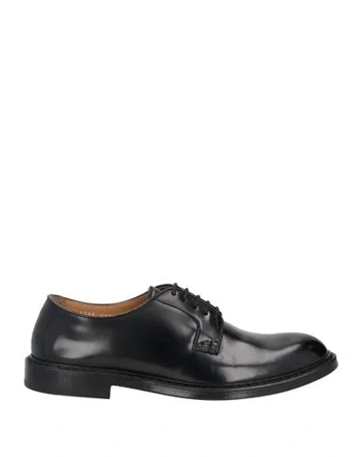 DOUCAL'S DOUCAL'S MAN LACE-UP SHOES BLACK SIZE 8.5 LEATHER