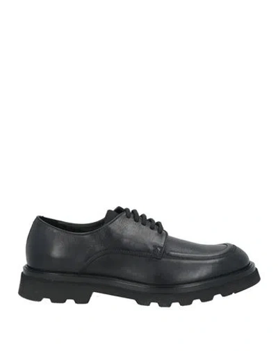 Doucal's Man Lace-up Shoes Black Size 7 Leather