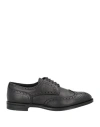 Doucal's Man Lace-up Shoes Black Size 11 Leather