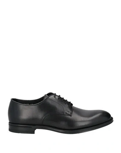 Doucal's Man Lace-up Shoes Black Size 9 Leather