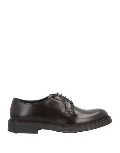 Doucal's Man Lace-up Shoes Brown Size 7 Soft Leather In Brown