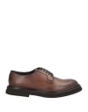 Doucal's Man Lace-up Shoes Chocolate Brown Size 8.5 Leather