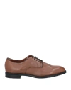 Doucal's Man Lace-up Shoes Brown Size 9 Leather In Brown
