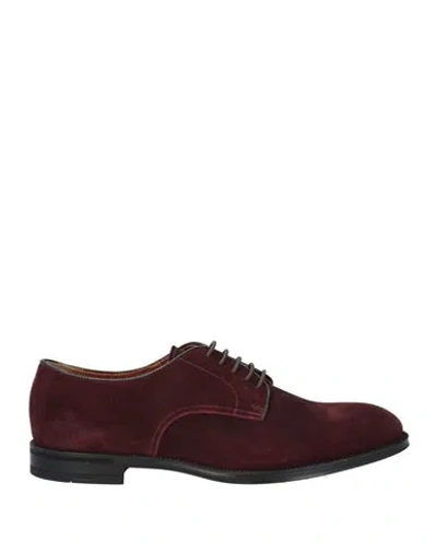 DOUCAL'S DOUCAL'S MAN LACE-UP SHOES BURGUNDY SIZE 9 SOFT LEATHER