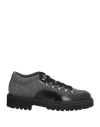 Doucal's Man Lace-up Shoes Charcoal Size 9 Leather, Textile Fibers