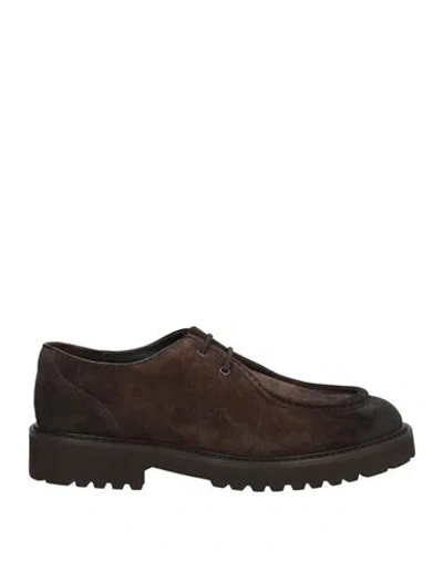 Doucal's Man Lace-up Shoes Cocoa Size 11 Leather In Brown
