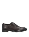 Doucal's Man Lace-up Shoes Dark Brown Size 8.5 Soft Leather