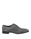 Doucal's Man Lace-up Shoes Lead Size 9 Leather In Grey