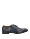 Doucal's Man Lace-up Shoes Midnight Blue Size 9 Leather