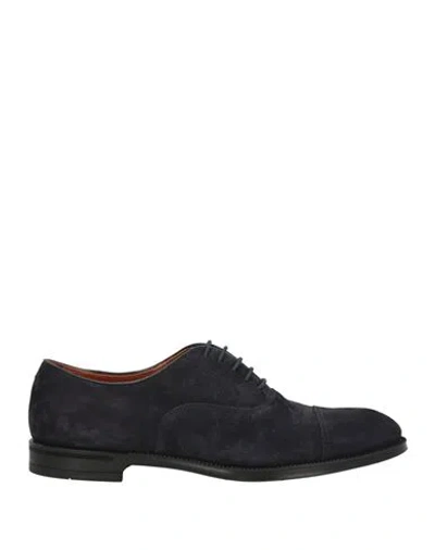 Doucal's Man Lace-up Shoes Midnight Blue Size 9 Leather