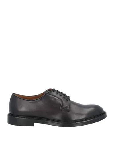 Doucal's Man Lace-up Shoes Charcoal Size 6 Leather In Grey