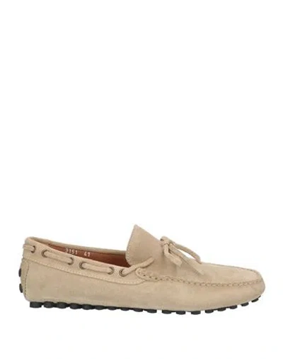 Doucal's Man Loafers Beige Size 9 Leather