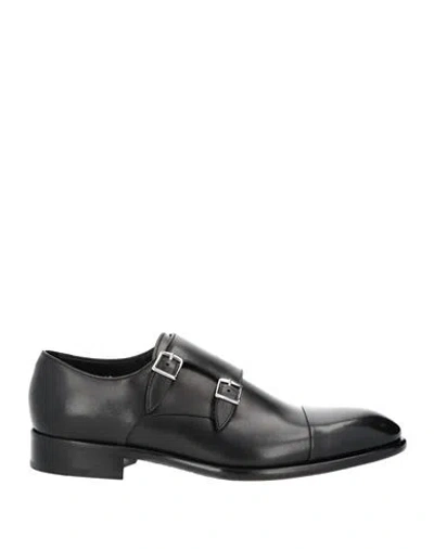 Doucal's Man Loafers Black Size 10 Soft Leather In Braun