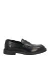 Doucal's Adler Black Slip-on Loafers In Smooth Leather Man
