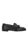 Doucal's Man Loafers Charcoal Size 9 Leather In Black