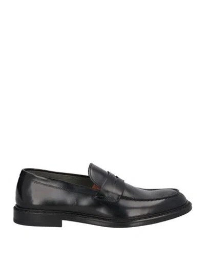Doucal's Man Loafers Black Size 8 Leather